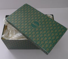 Gucci, Italia - Portacarte equestre d'epoca / Organizer da scrivania c.C. 1975