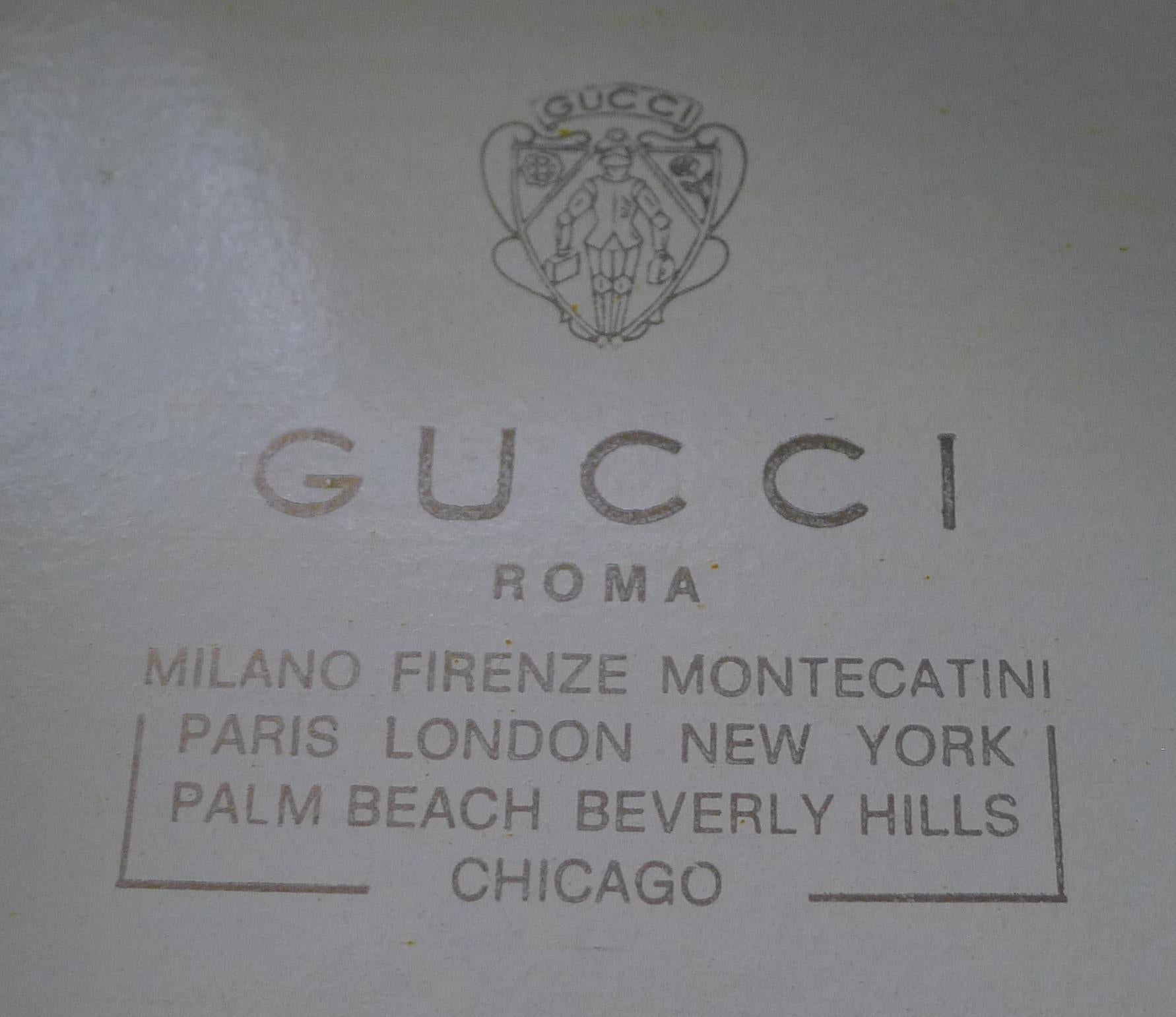 Gucci, Italien – Vintage-Briefhalter/Schreibtisch Organizer für Pferde im Vintage-Stil, um 1975 (Italienisch) im Angebot