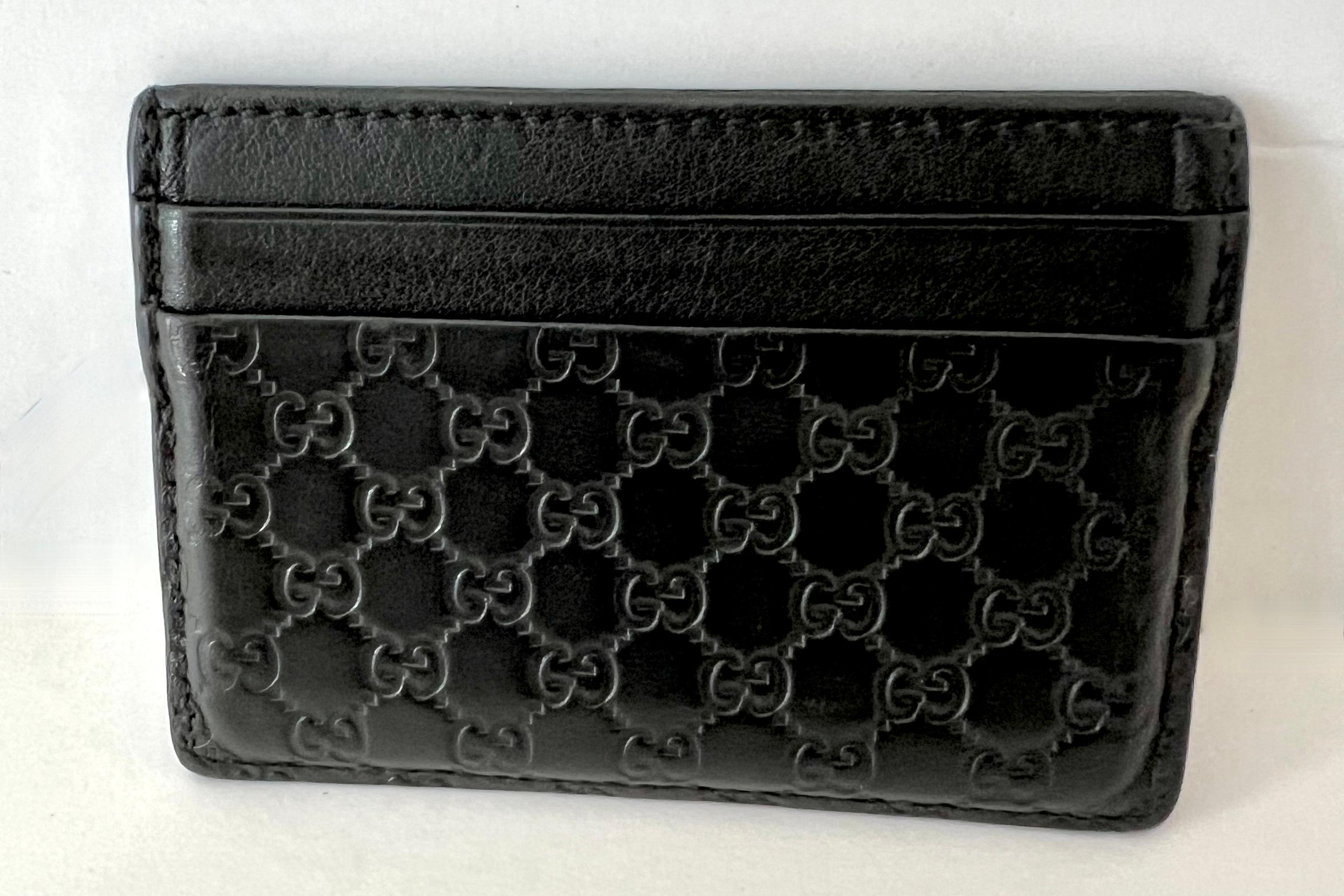 Italian Gucci Italy Wallet and Credit Card Holder with Embossing For Sale