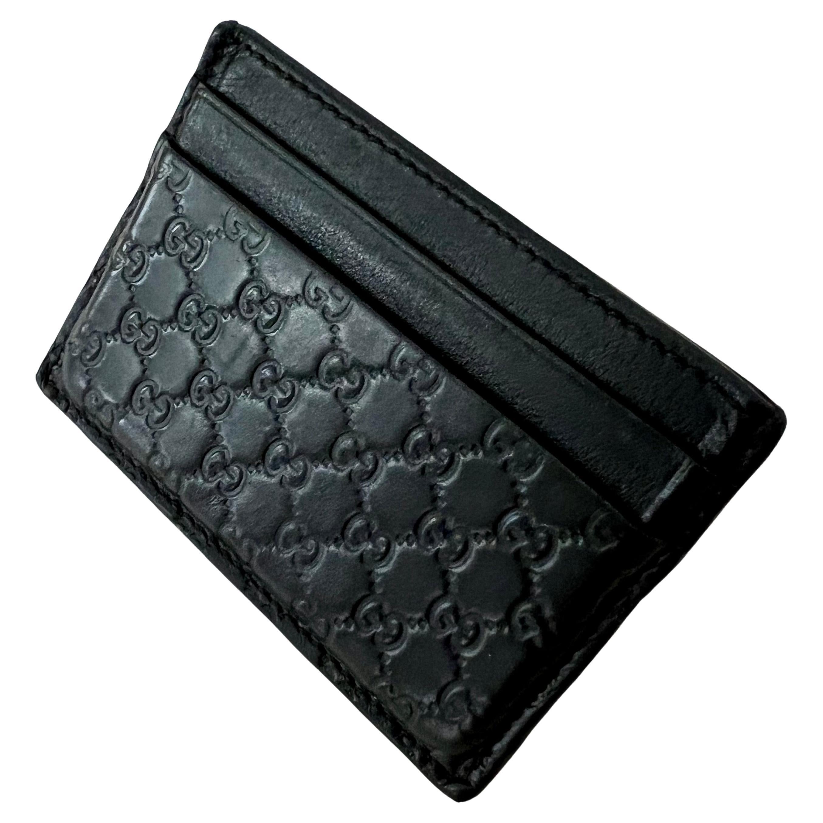 Gucci - Portefeuille et porte-cartes de crédit italien avec embossage en vente