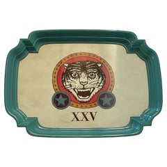 Gucci Ivory and Aquamarine Tiger Tray