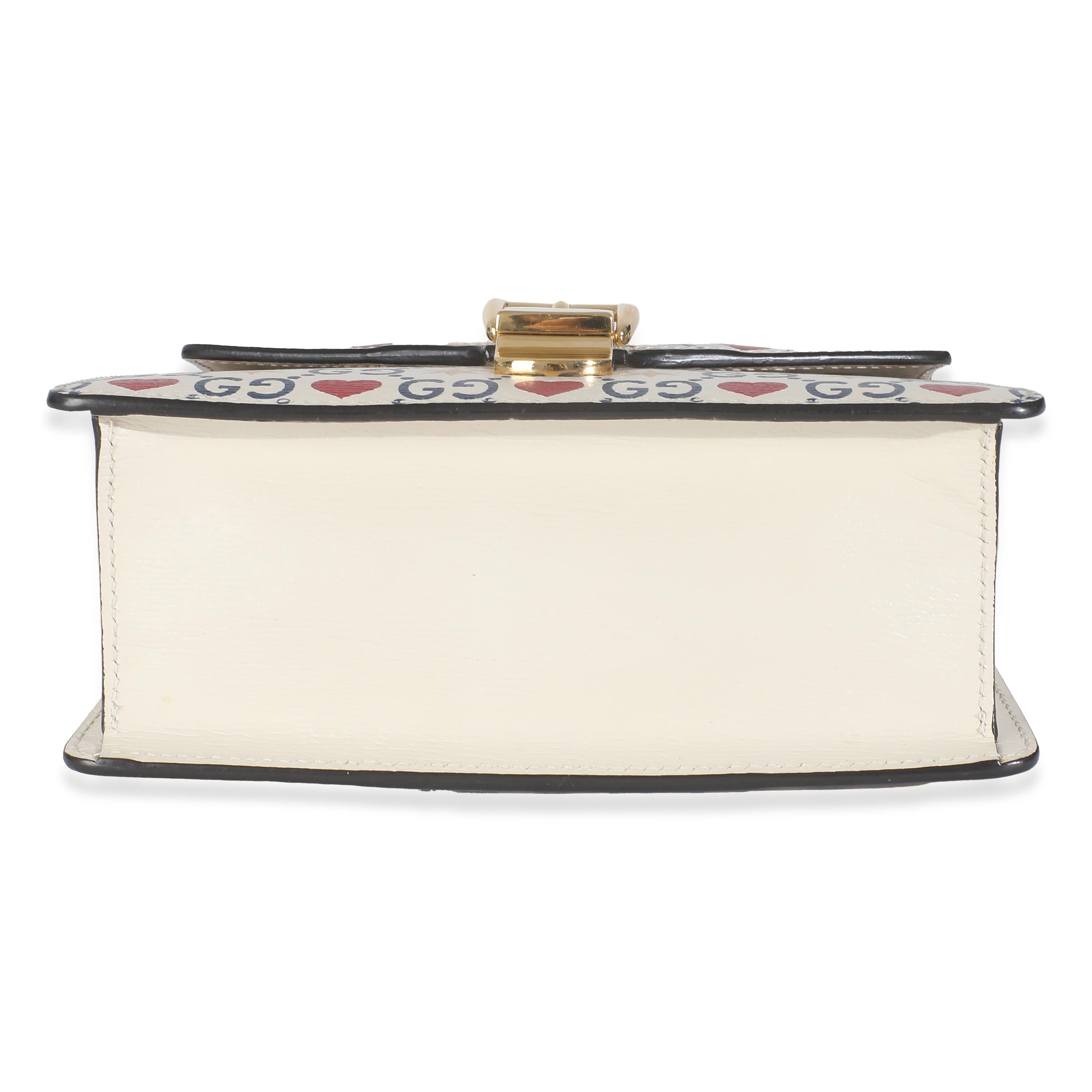 Gucci Ivory Calfskin Valentine's Day Mini Sylvie Top Handle For Sale 3