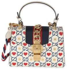 Gucci Ivory Calfskin Valentine's Day Mini Sylvie Top Handle