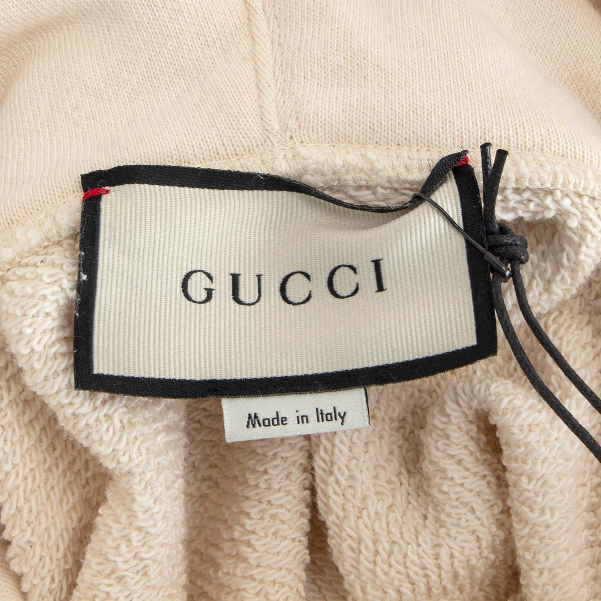 Women's GUCCI ivory cotton 2020 BOUTIQUE OVERSIZED HOODIE Sweater XXS For Sale