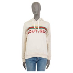 Used GUCCI ivory cotton 2020 BOUTIQUE OVERSIZED HOODIE Sweater XXS
