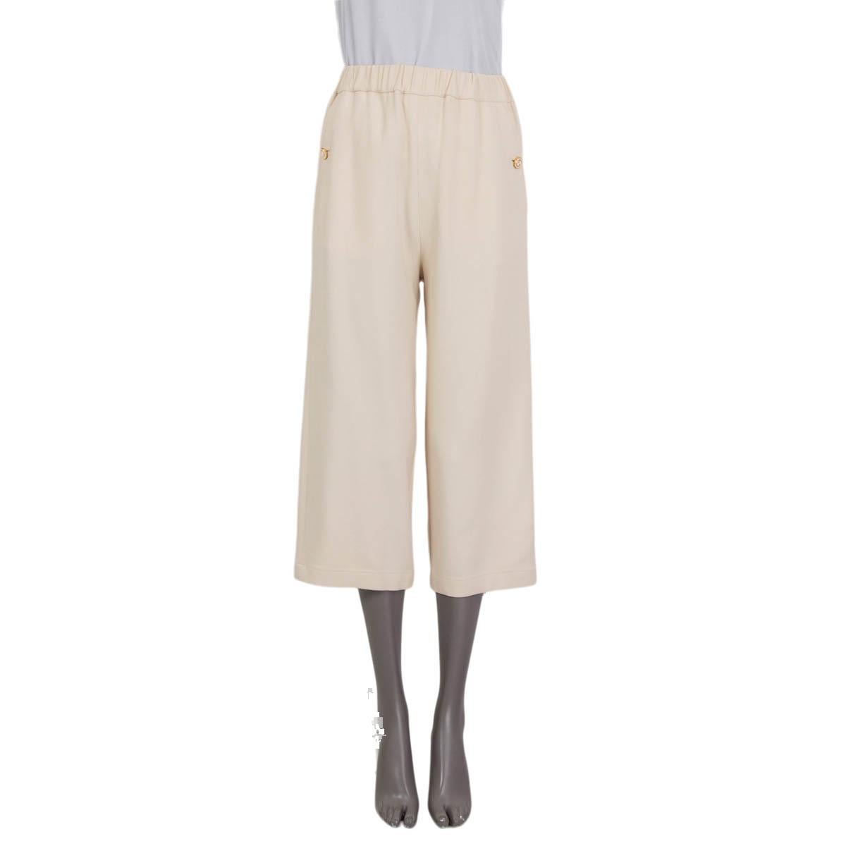 GUCCI ivory CROPPED CULOTTES Pants S For Sale