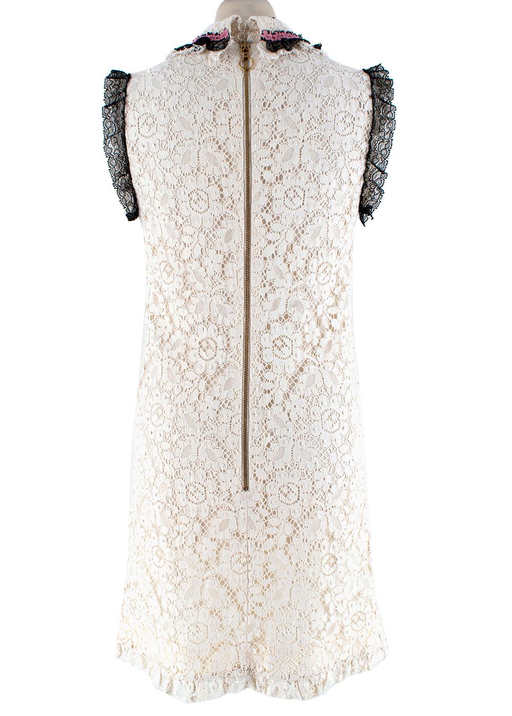 ivory lace sleeveless dress