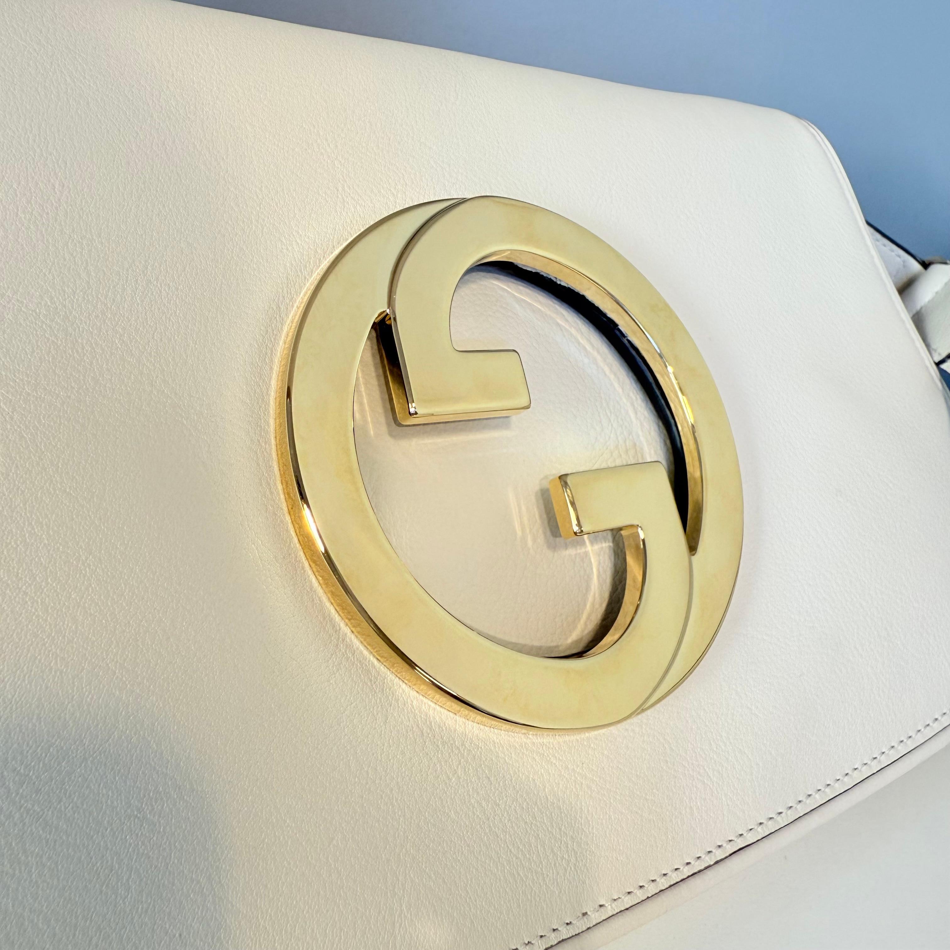 Gucci Blondie Tasche aus elfenbeinfarbenem Leder im Zustand „Hervorragend“ im Angebot in Gazzaniga (BG), IT