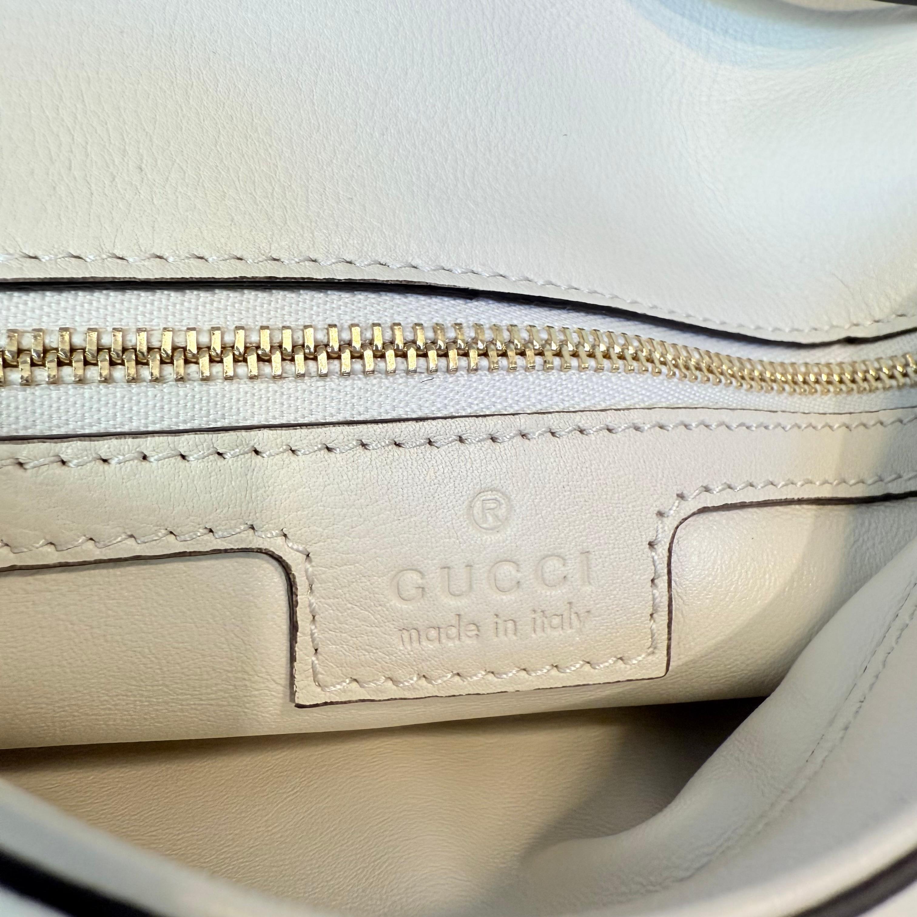 Gucci Blondie Tasche aus elfenbeinfarbenem Leder im Angebot 4