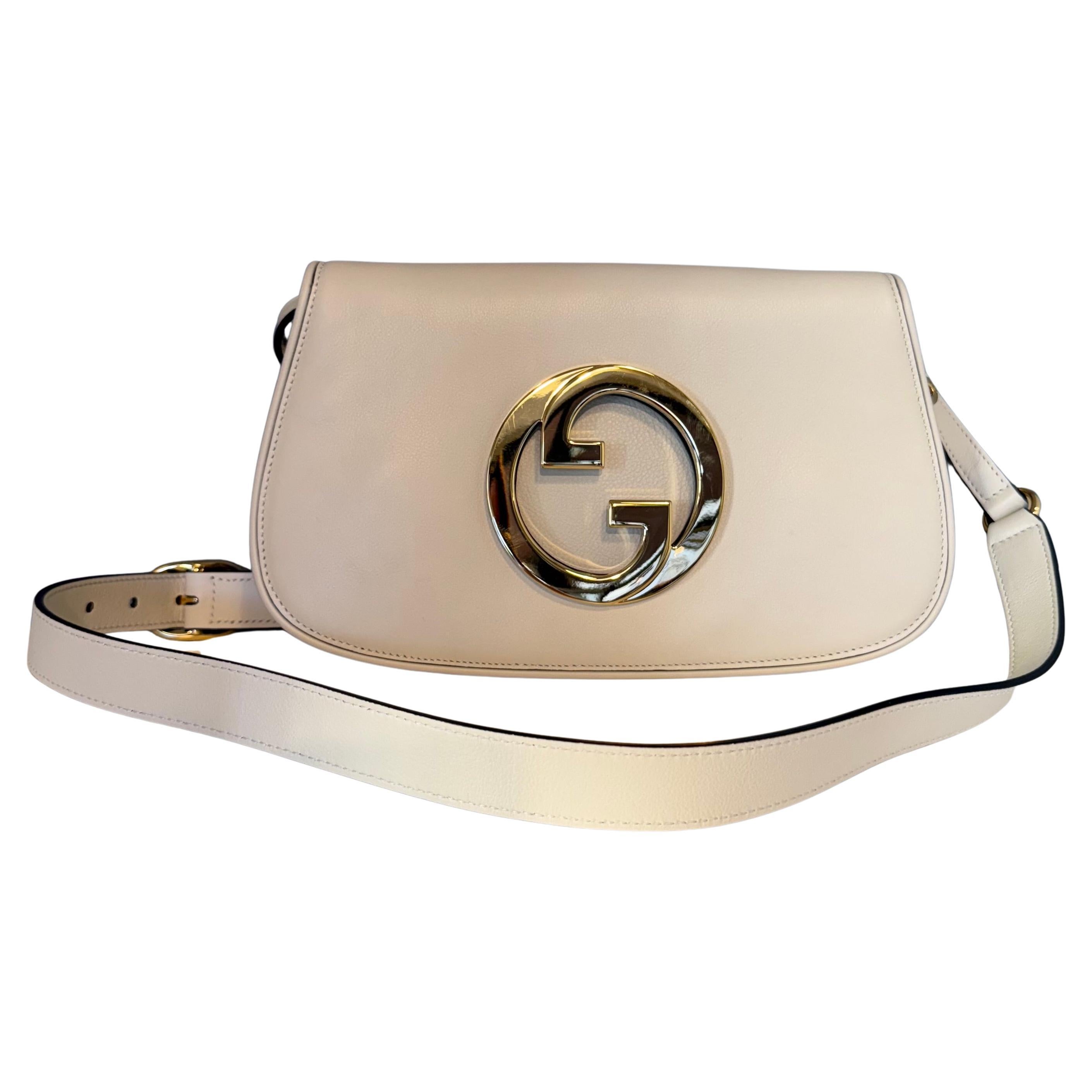 Gucci Blondie Tasche aus elfenbeinfarbenem Leder im Angebot