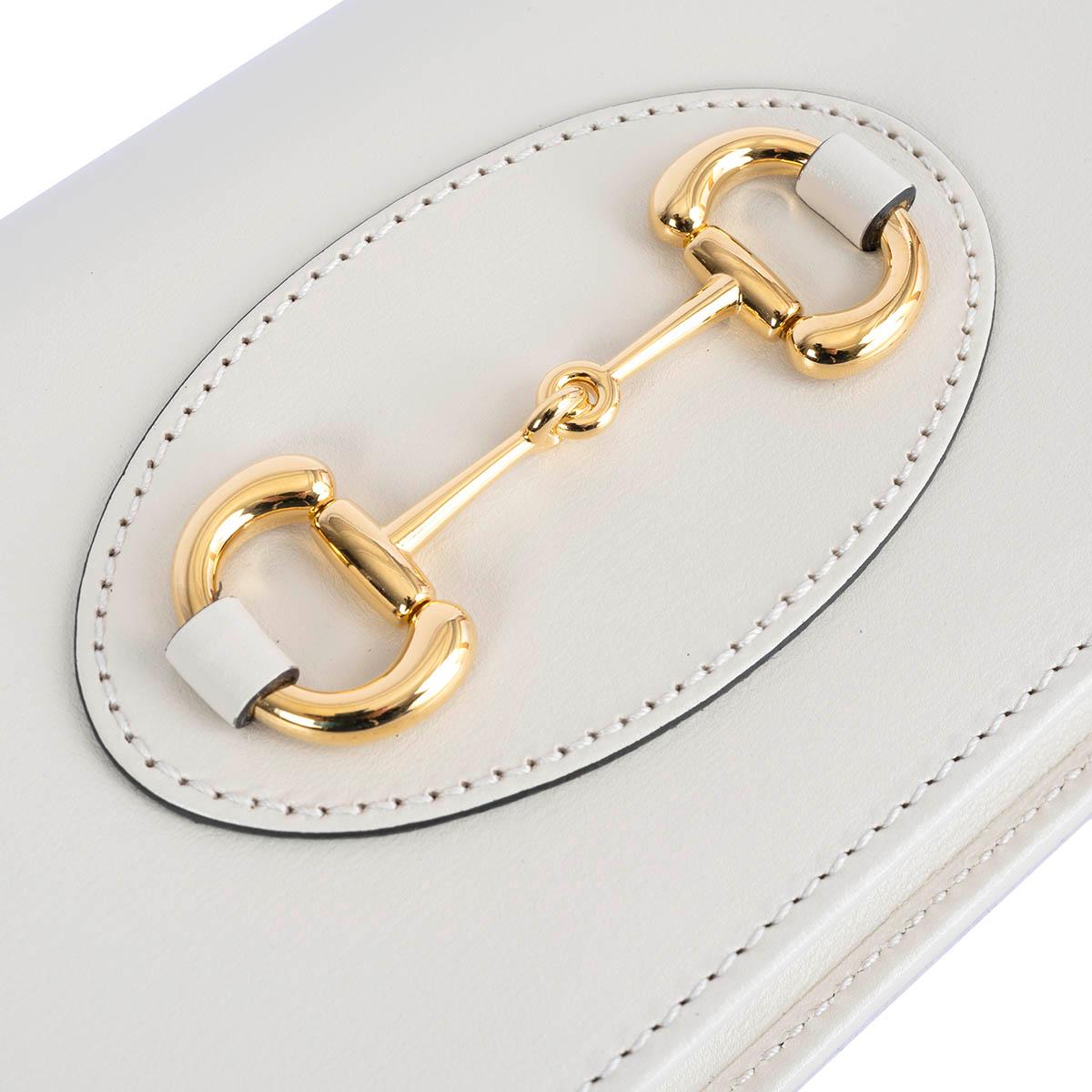 GUCCI ivory leather HORSEBIT 1955 Wallet on Chain WOC Bag 2