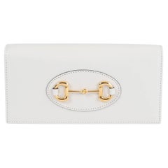 Used GUCCI ivory leather HORSEBIT 1955 Wallet on Chain WOC Bag