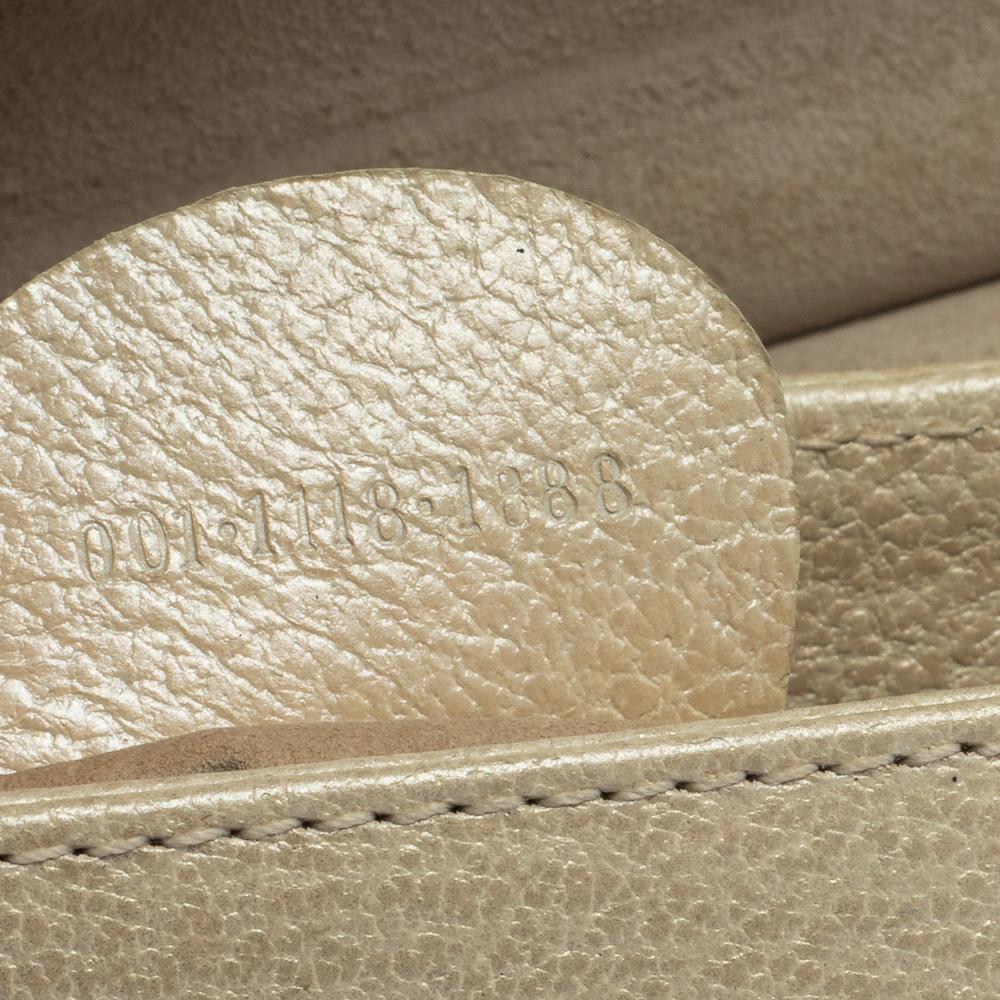 Gucci Ivory Leather Vintage Bamboo Top Handle Bag In Fair Condition In Dubai, Al Qouz 2