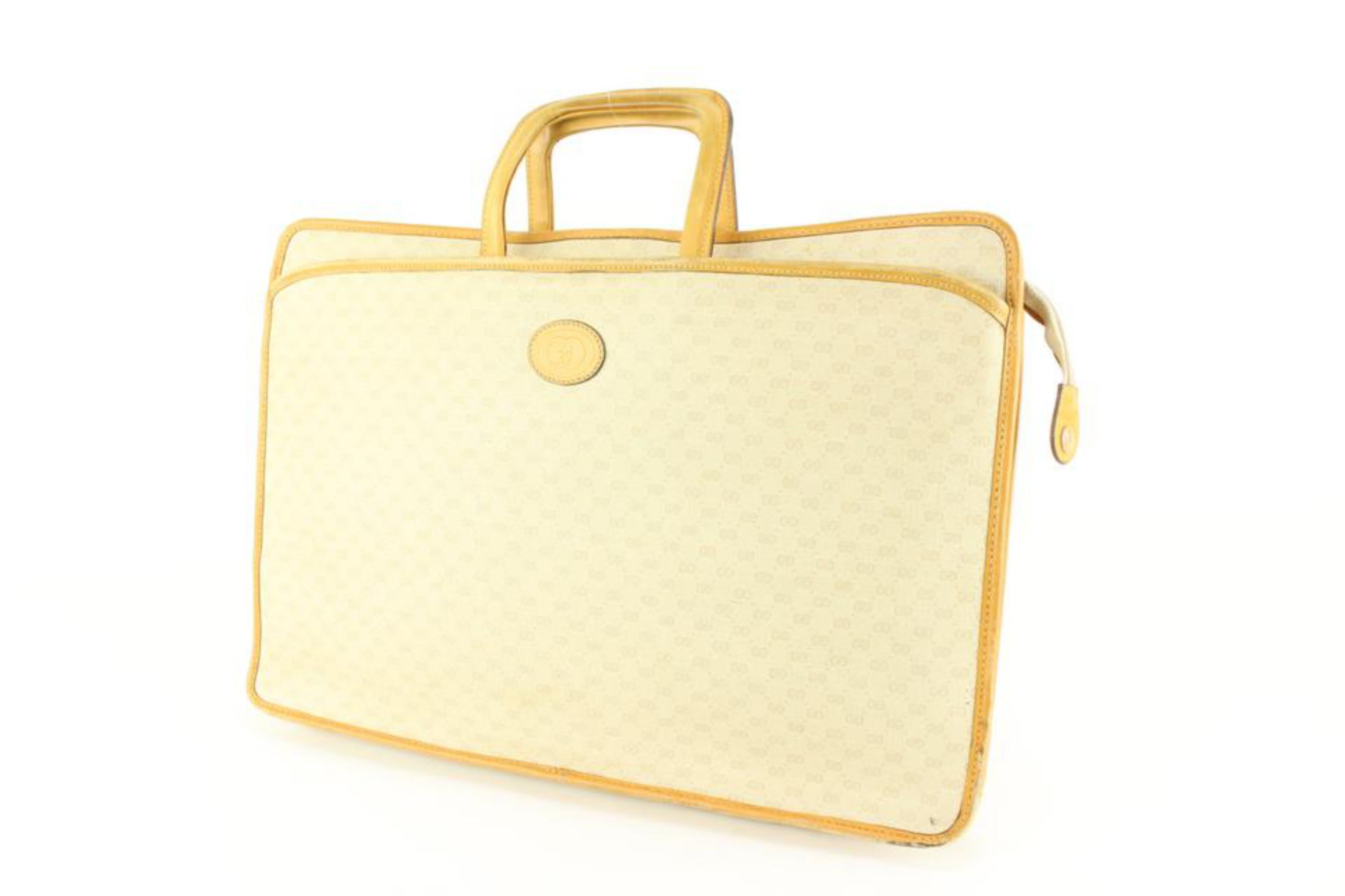 Gucci Ivory Micro GG Attache Briefcase 15gz510s 6