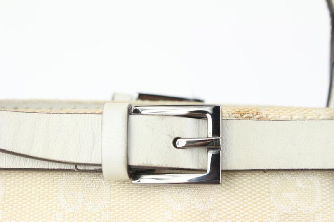 Gucci - Sac fourre-tout ivoire à motif de ceinture GG et monogramme 93ggs727 en vente 4