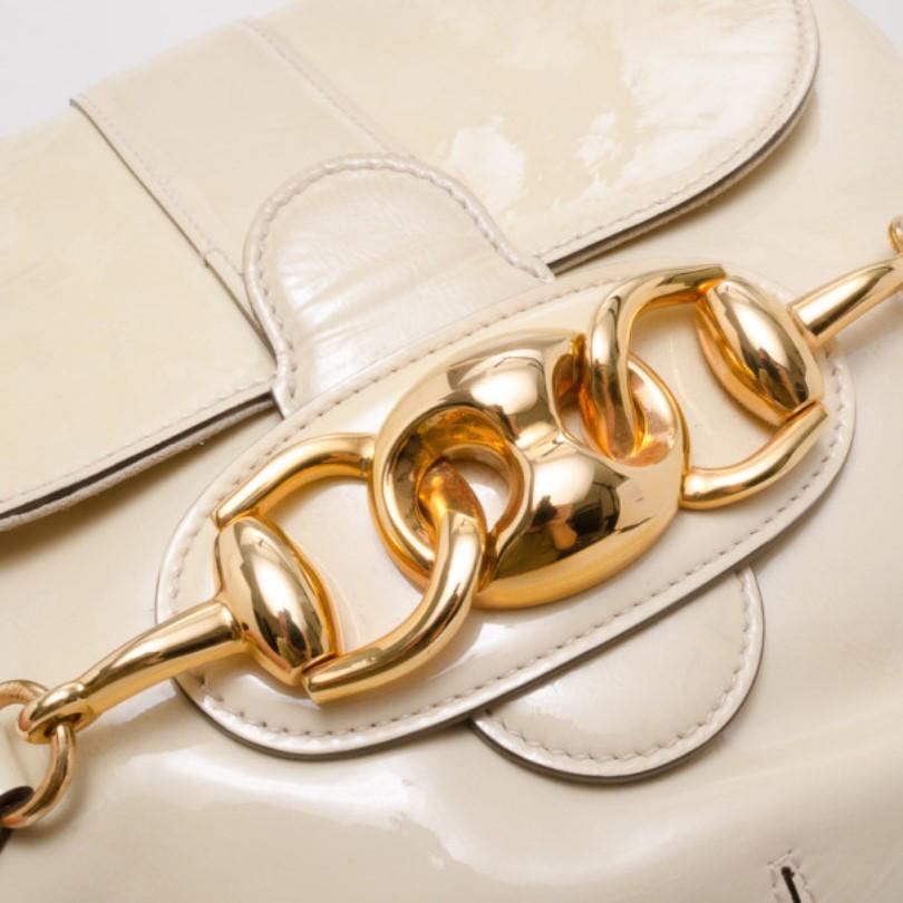 Gucci Ivory Patent Wave Small Shoulder Bag 4