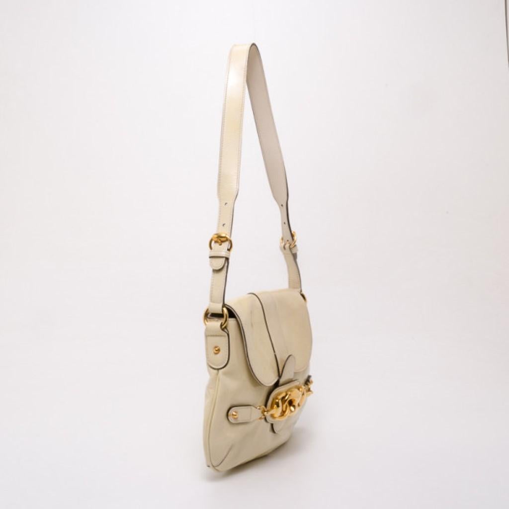 Gucci Ivory Patent Wave Small Shoulder Bag 1