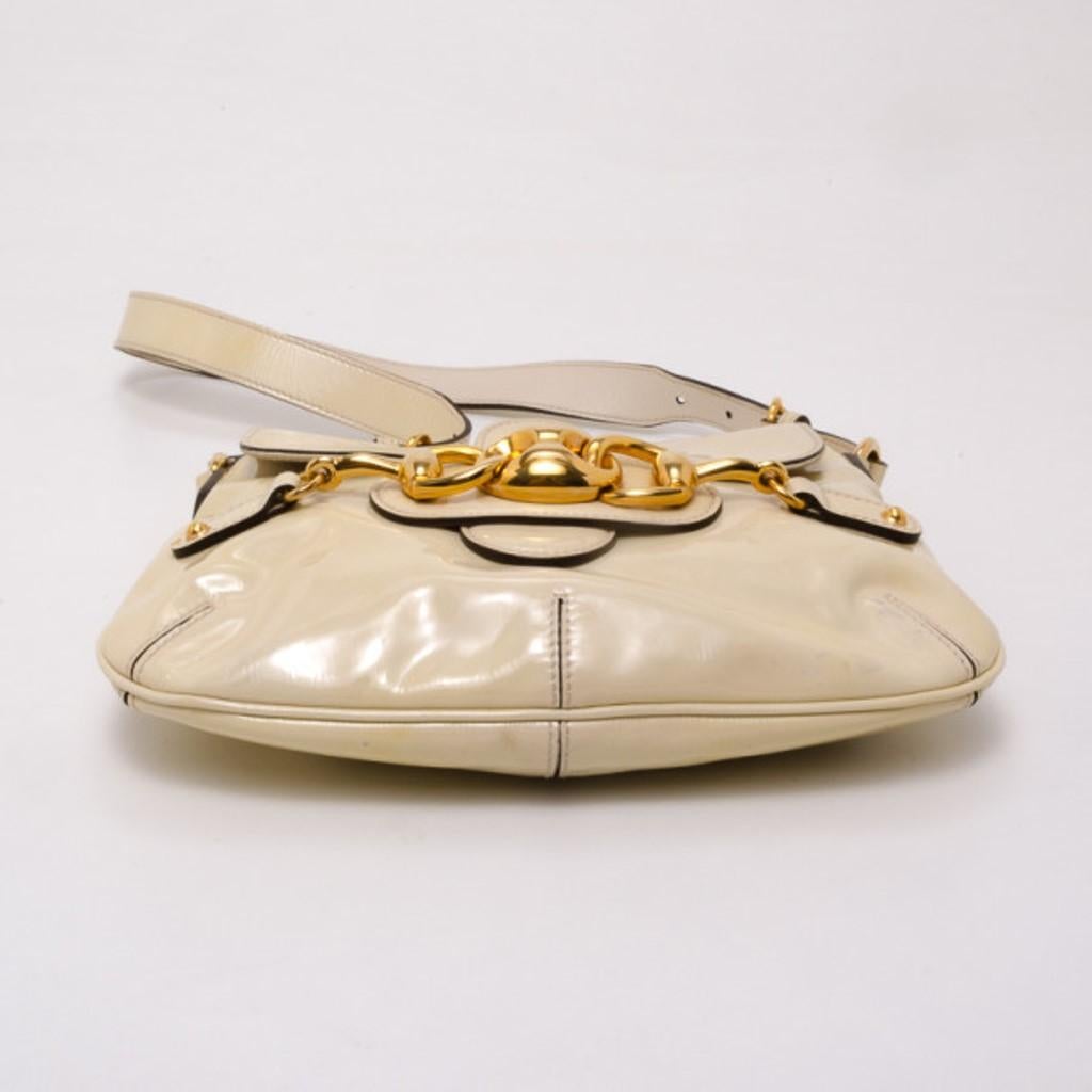 Gucci Ivory Patent Wave Small Shoulder Bag 2