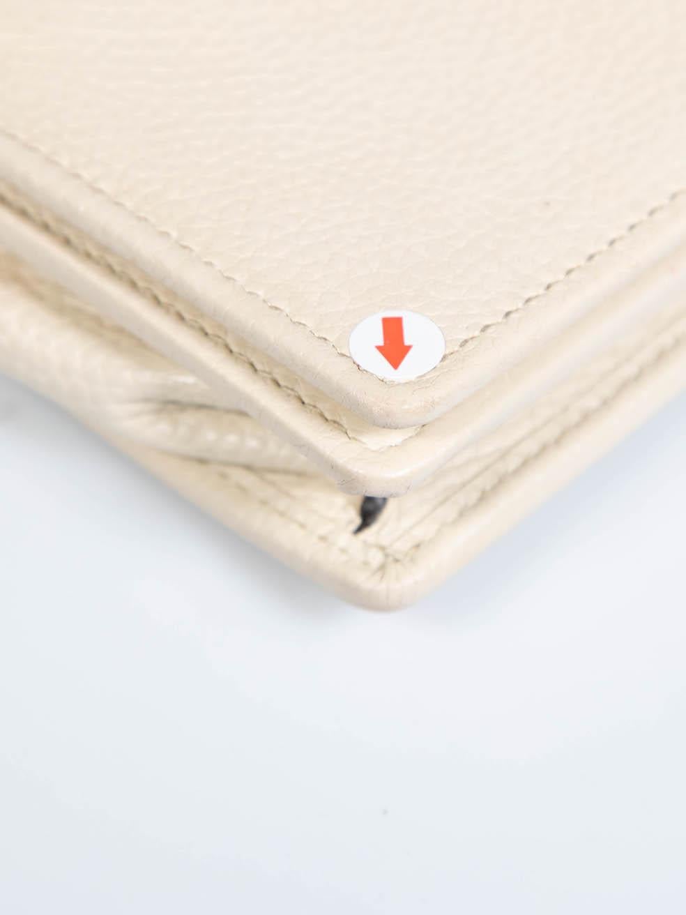 Gucci Ivory Pebbled Calfskin Soho Wallet on Chain 1