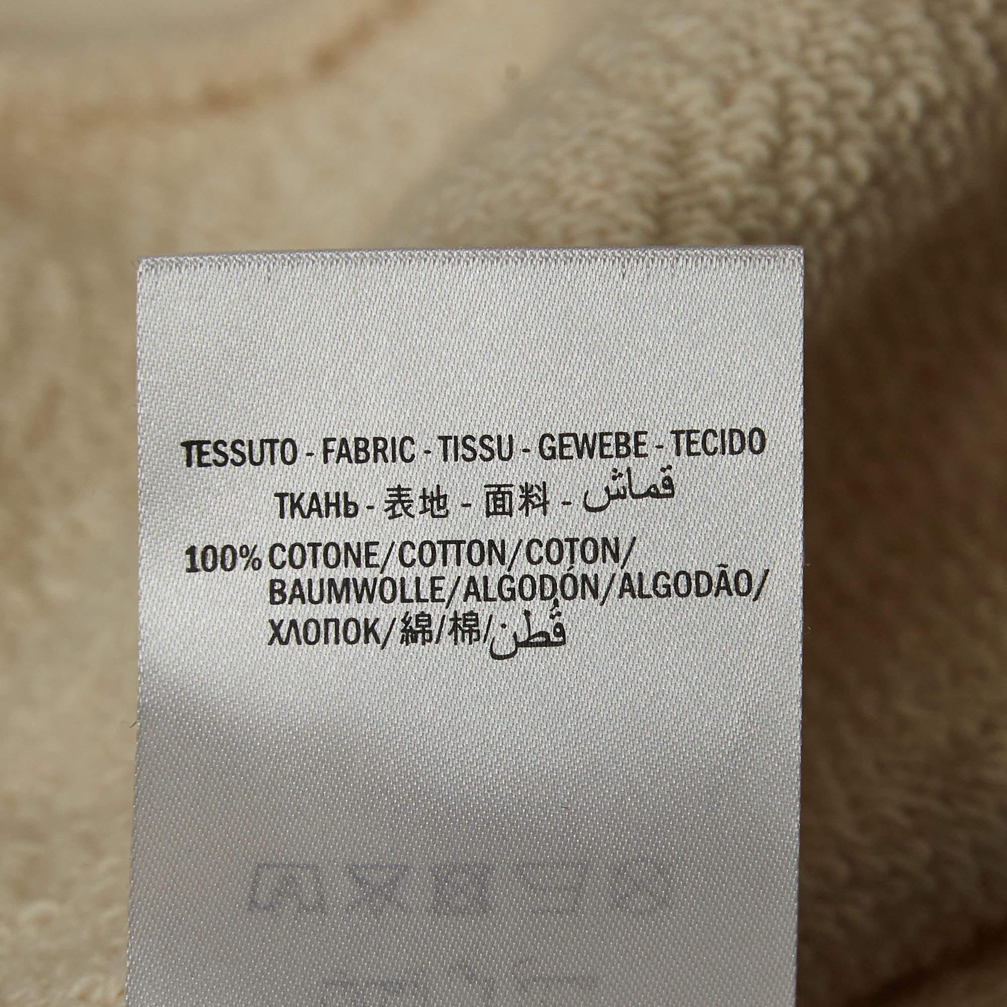 Gucci Ivory White Dapper Dan Logo Print Cotton Knit Hoodie XS 1