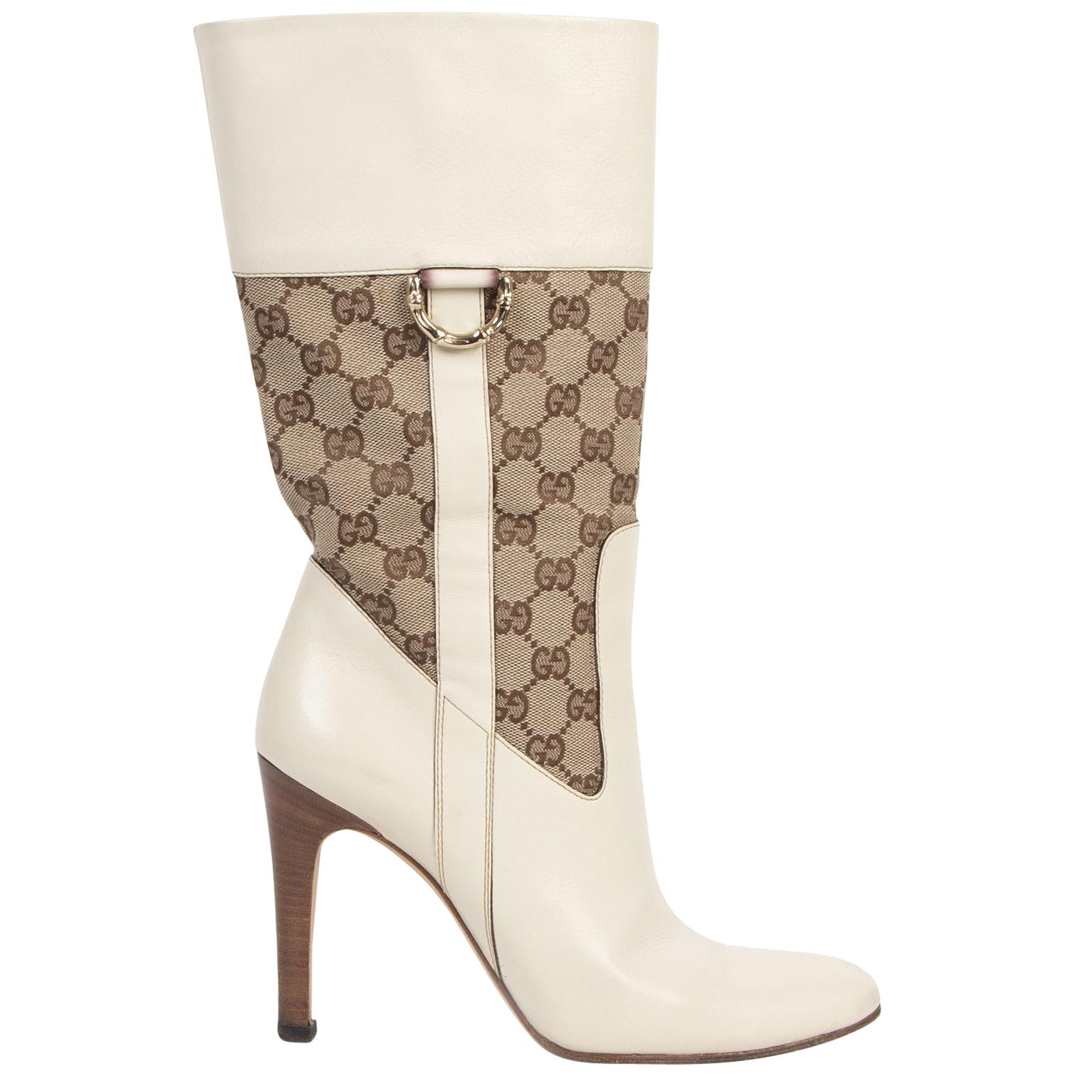 gucci white boots