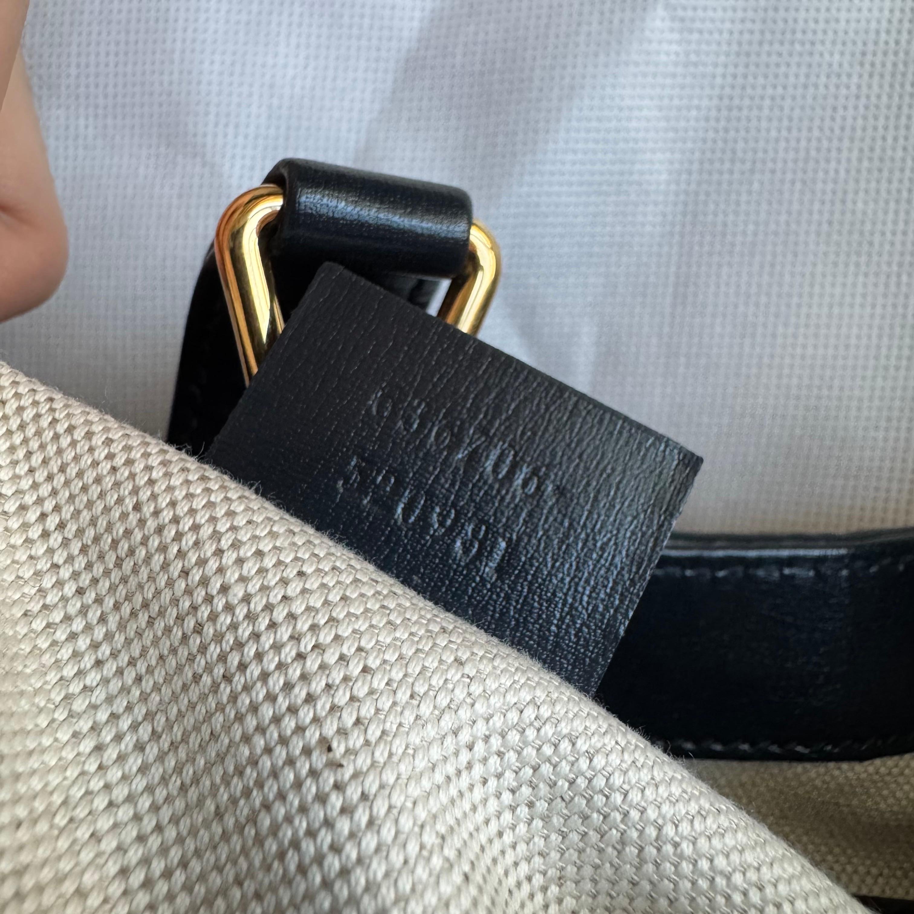 Gucci Jackie 1961 Beige Camel Wicker Bag Black Leather Gold Hardware Leather Str en vente 10