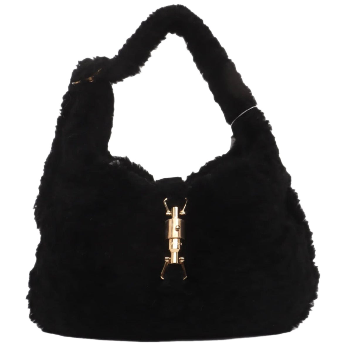 Gucci Jackie 1961 Bolsa de piel de oveja negra pequeña