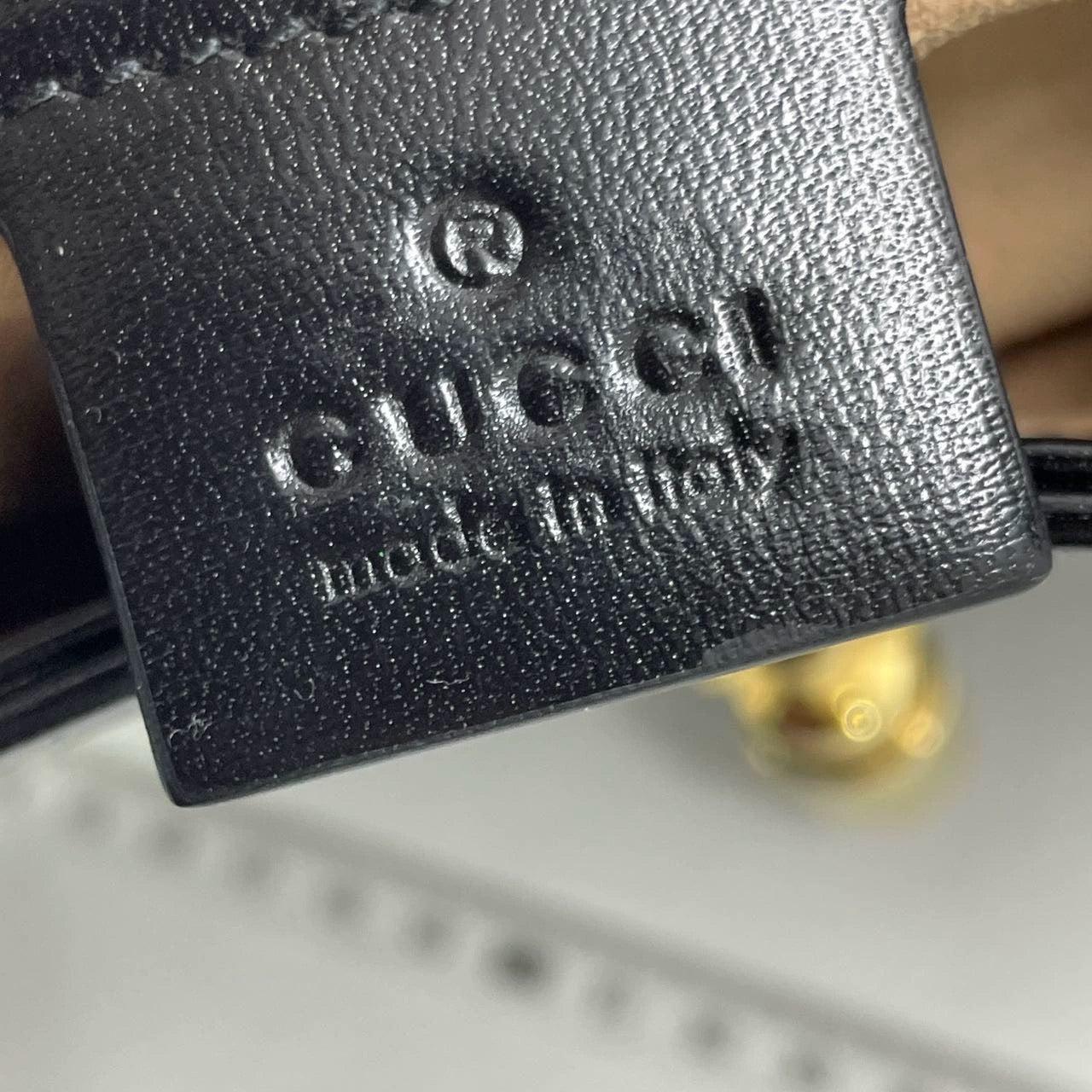 Gucci Jackie 1961 Black Leather Bag Small Piston Lock With Strap 6