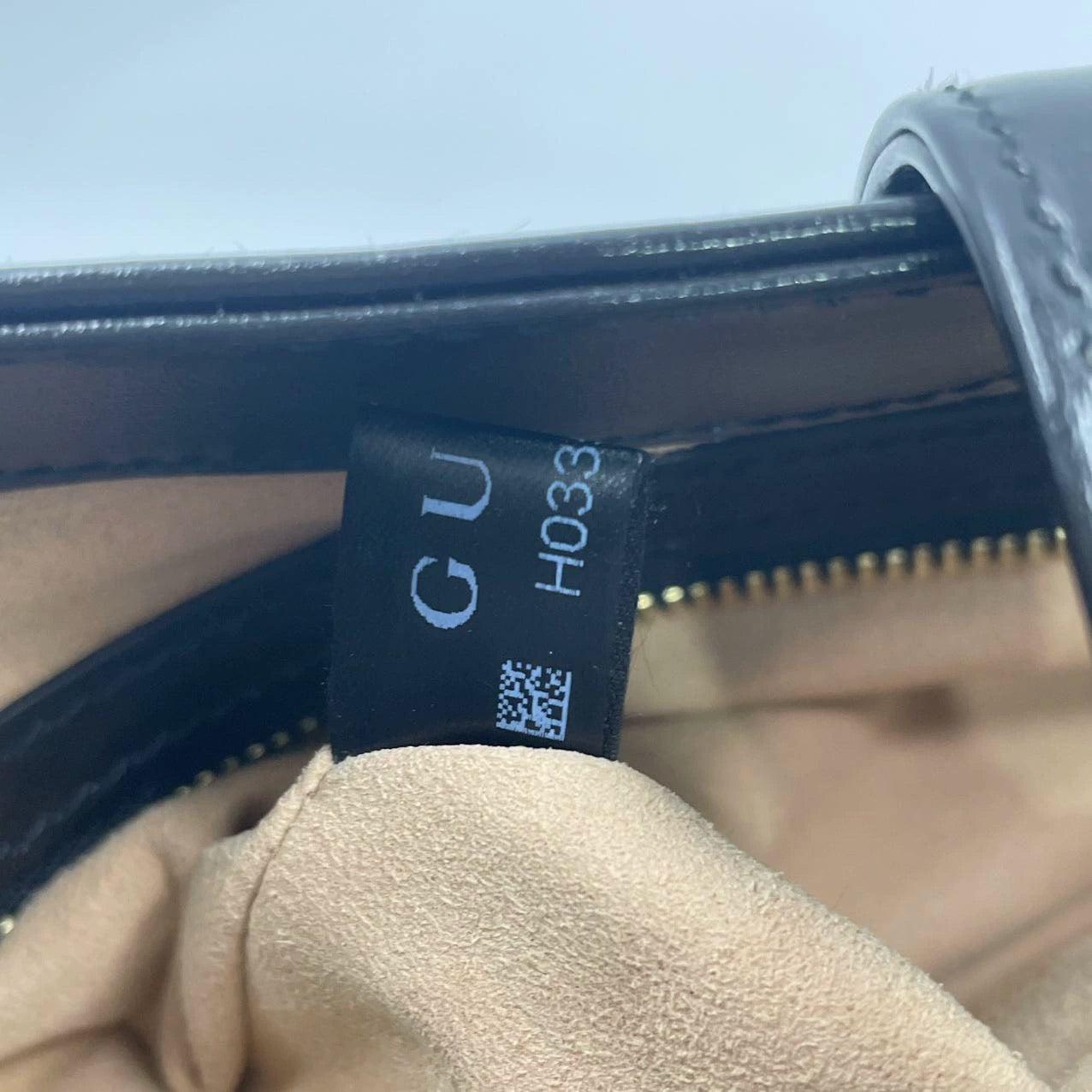 Gucci Jackie 1961 Black Leather Bag Small Piston Lock With Strap 7