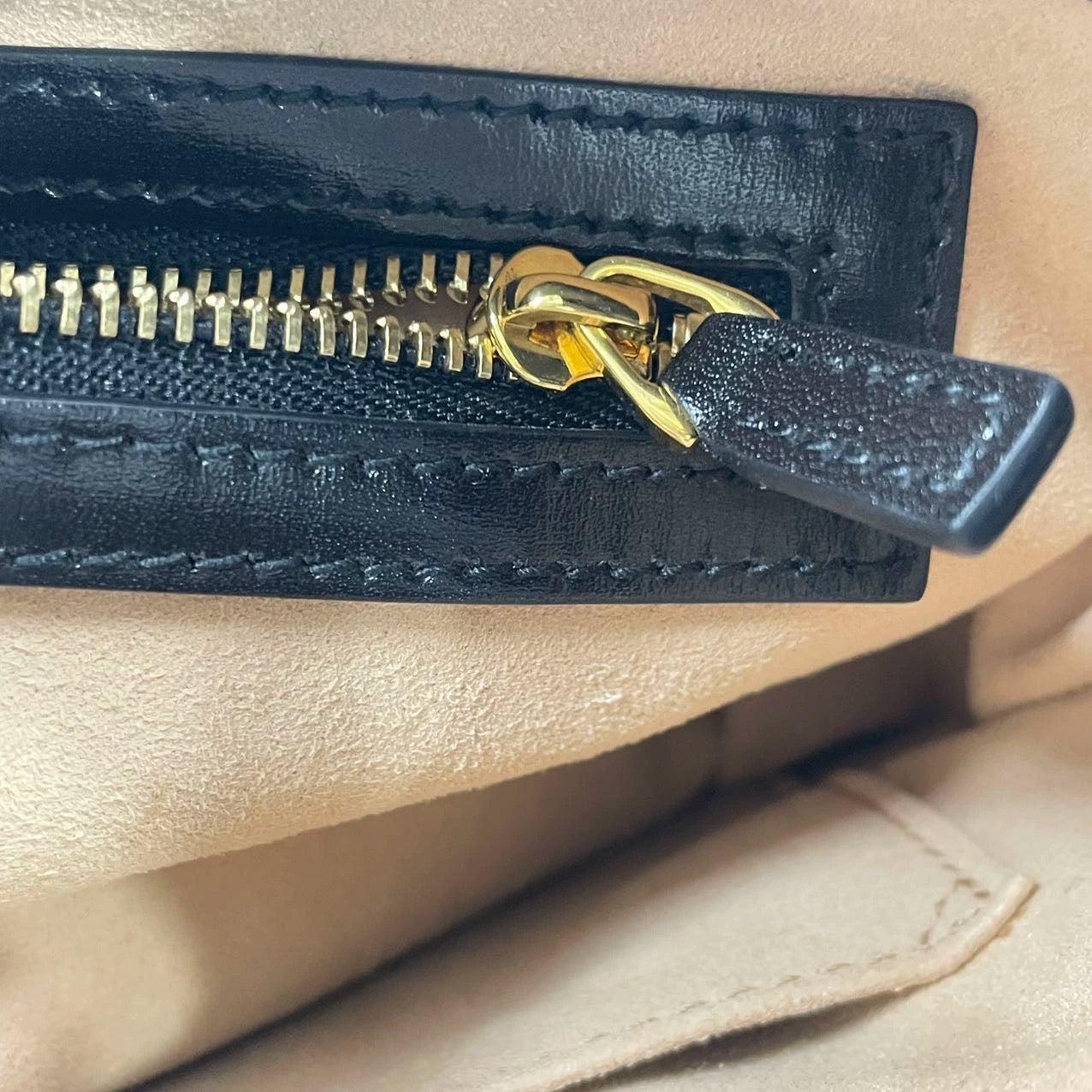 Gucci Jackie 1961 Black Leather Bag Small Piston Lock With Strap 9
