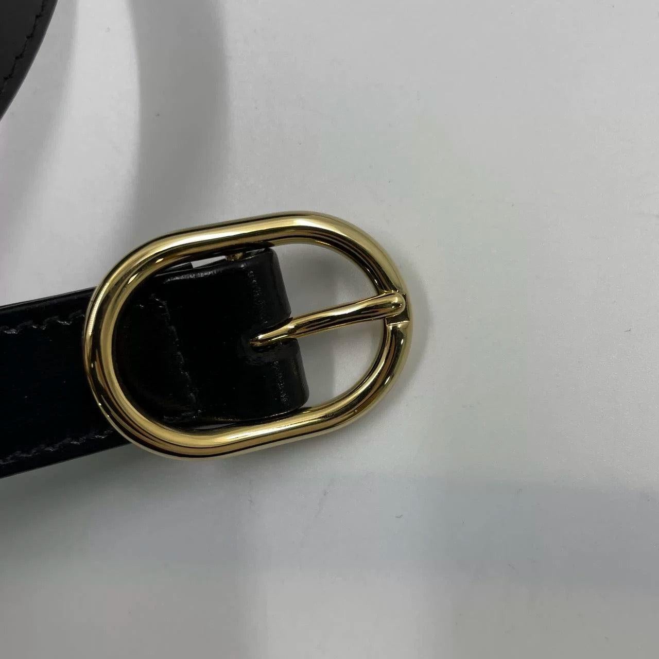 Gucci Jackie 1961 Black Leather Bag Small Piston Lock With Strap 12