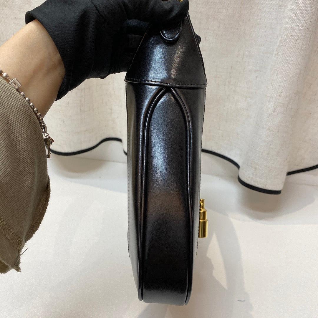 Gucci Jackie 1961 Black Leather Bag Small Piston Lock With Strap 2