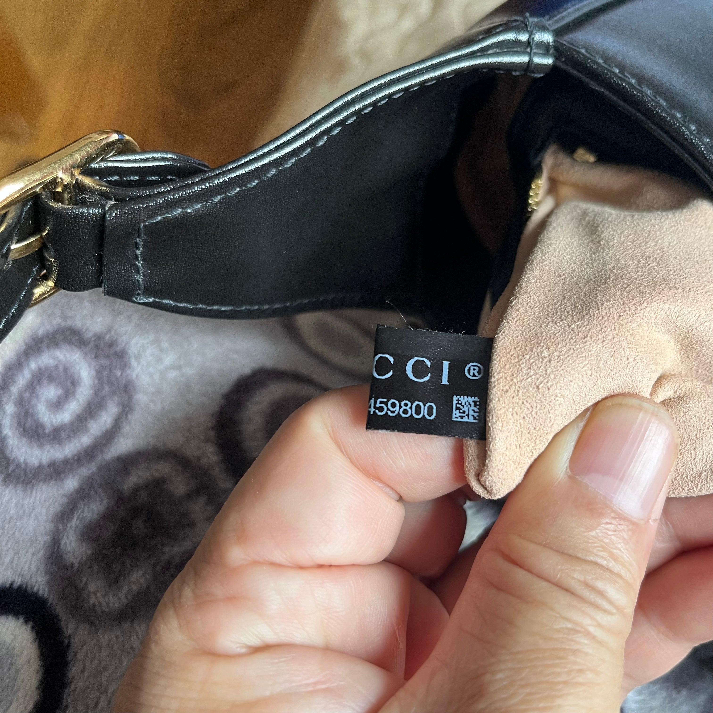 Gucci Jackie 1961 Black Leather Bag Small Piston Lock without Strap For Sale 13