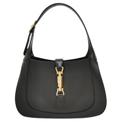 Gucci Jackie 1961 Black Leather Bag Small with Adjustable Strap