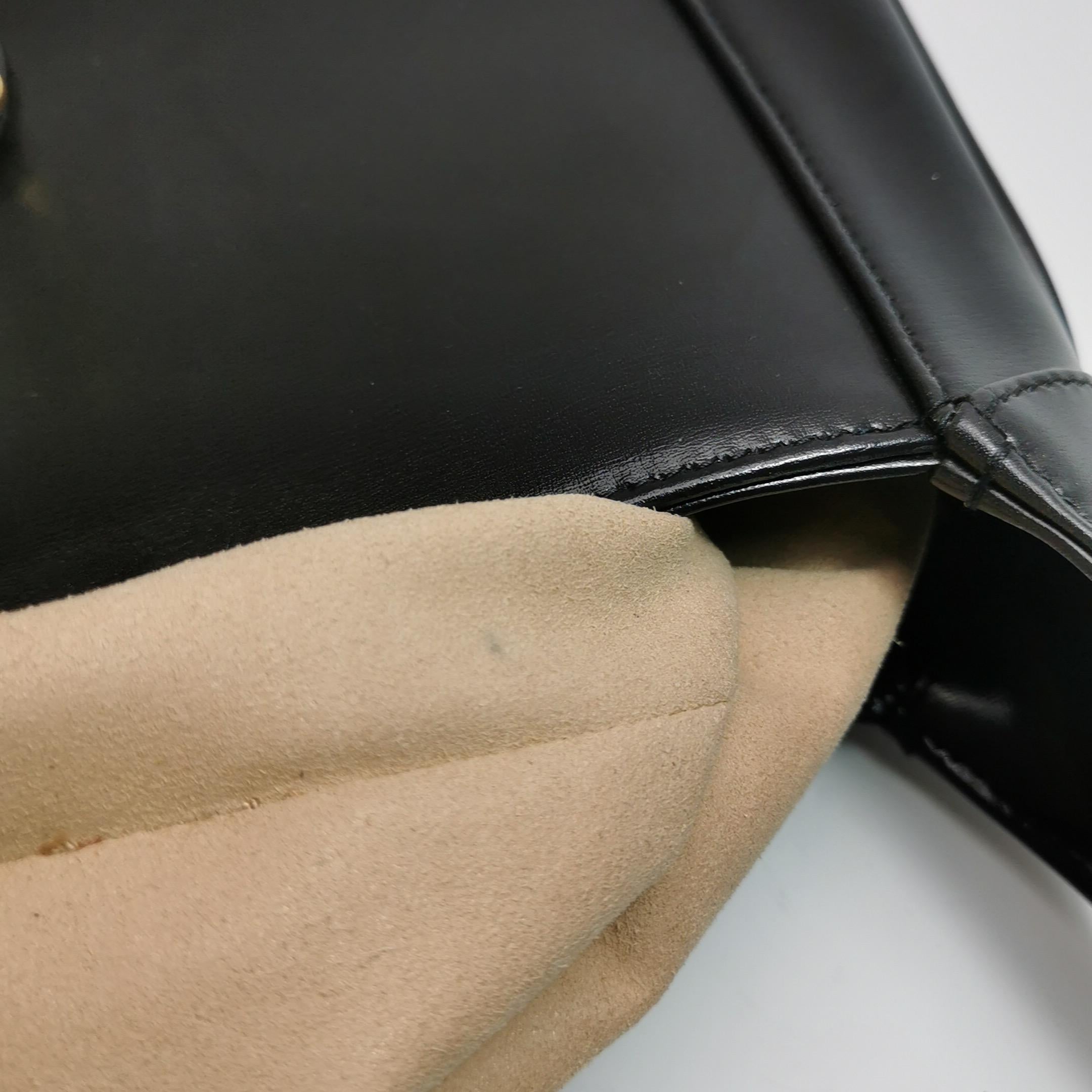 Gucci Jackie 1961 Black Leather Bag Small With Long Strap en vente 5