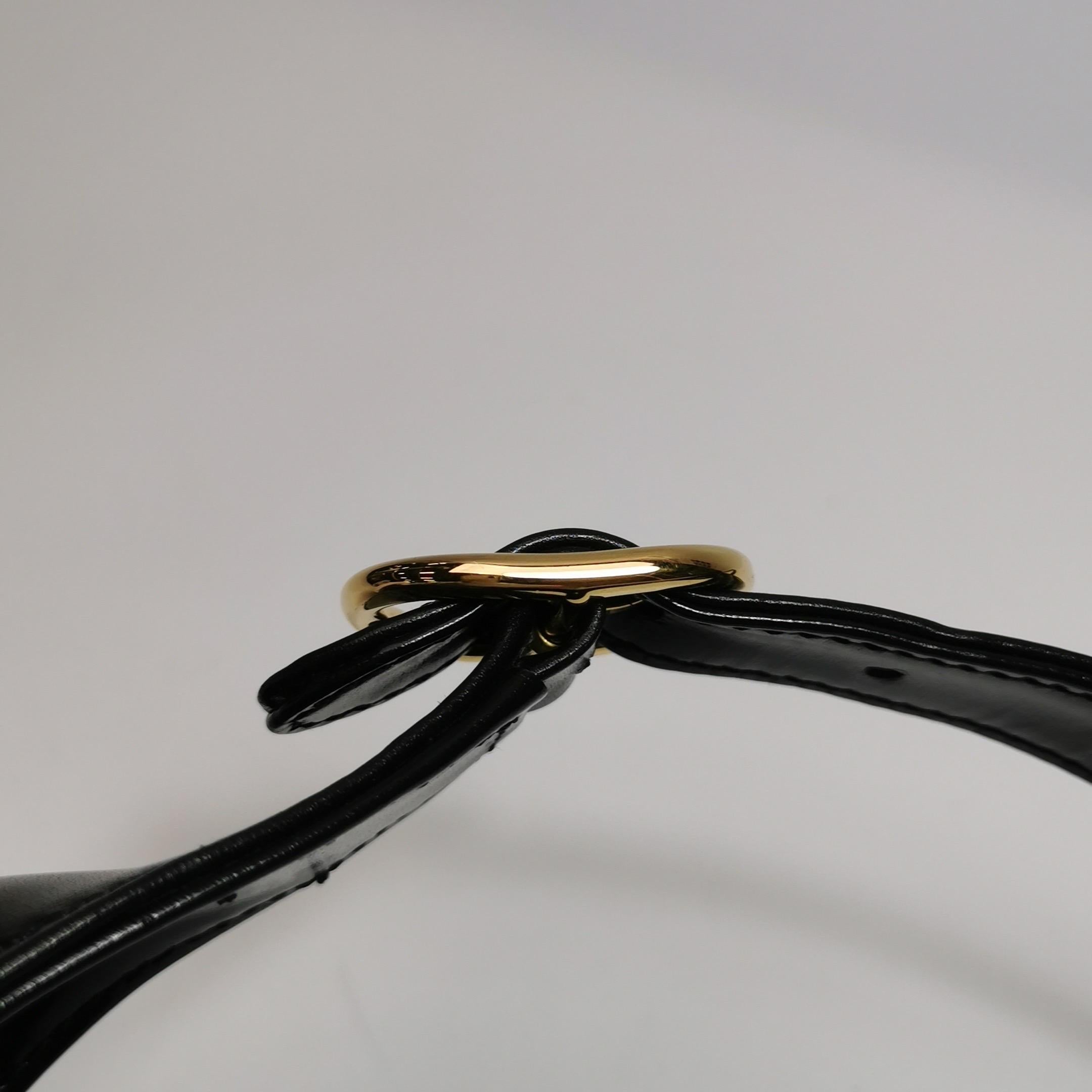 Gucci Jackie 1961 Black Leather Bag Small With Long Strap en vente 10