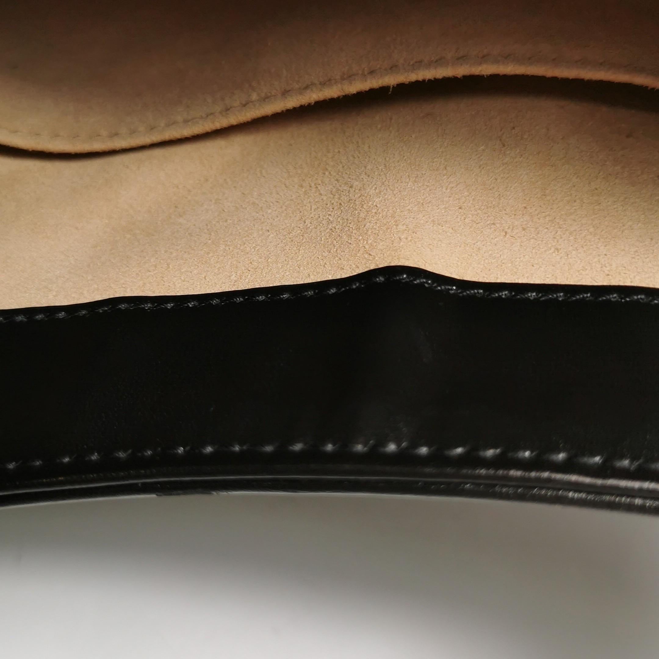 Gucci Jackie 1961 Black Leather Bag Small With Long Strap en vente 14