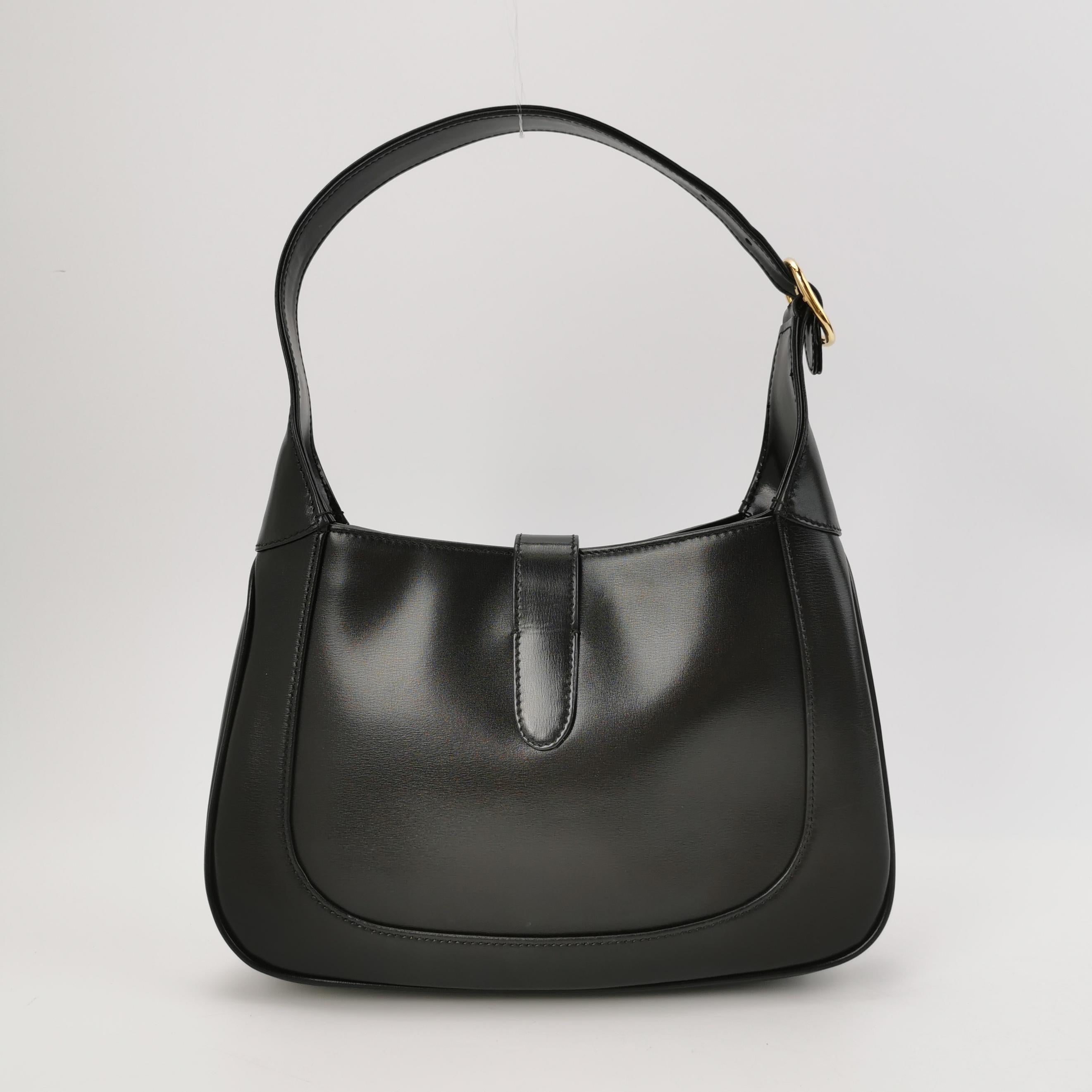 Gucci Jackie 1961 Black Leather Bag Small With Long Strap Pour femmes en vente