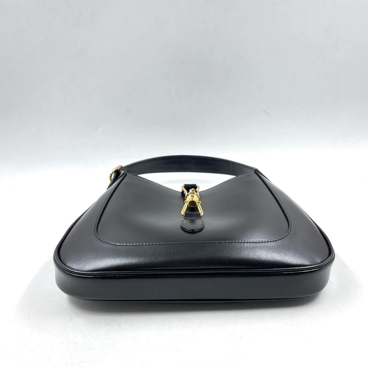 Gucci Jackie 1961 Black Leather Bag with Adjustable Strap 2