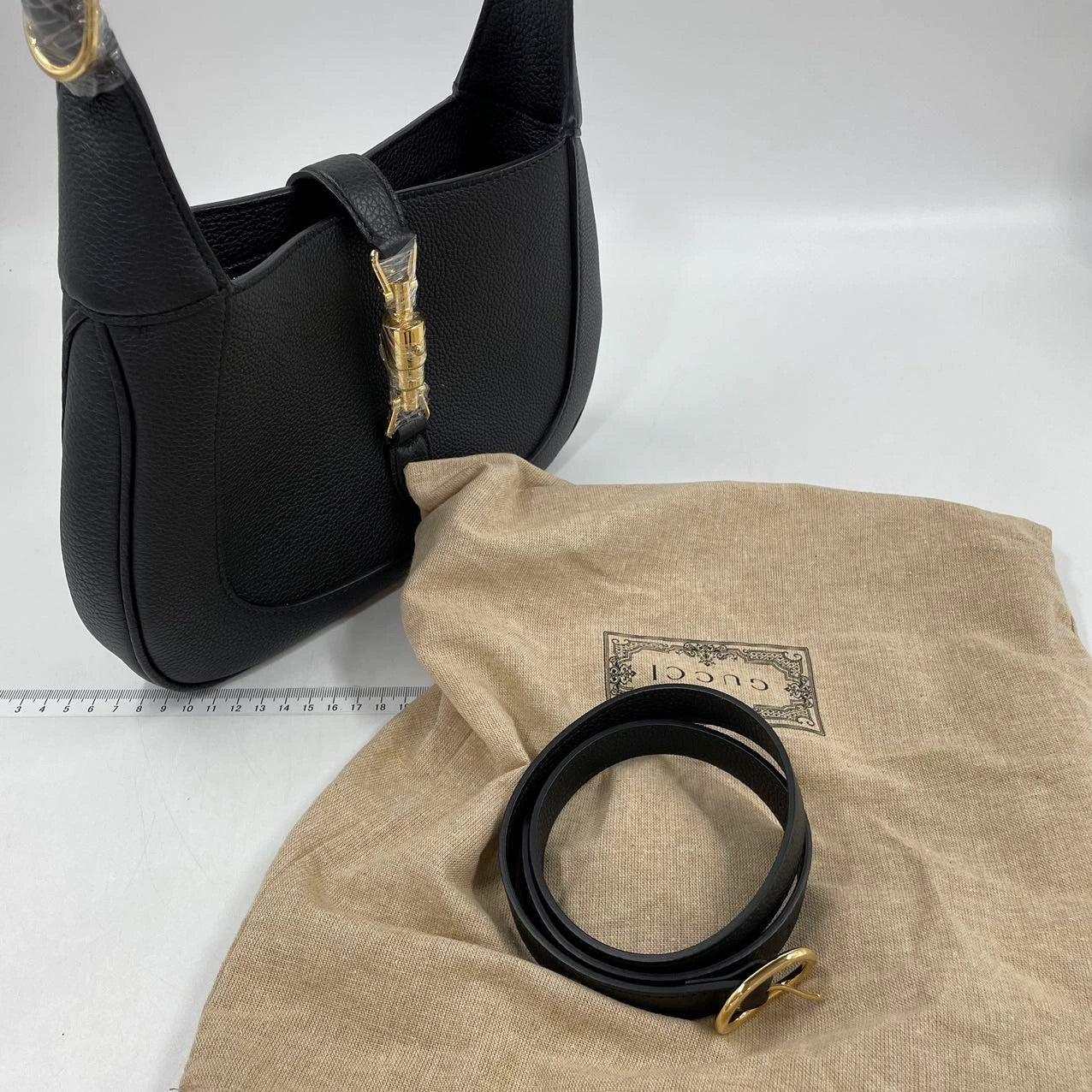 Gucci Jackie 1961 Black Pebbled Leather Bag Small 1