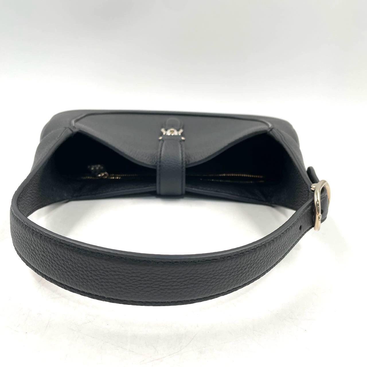 Donna Gucci Jackie 1961 Black Pebbled Leather Bag Small Never Worn in vendita