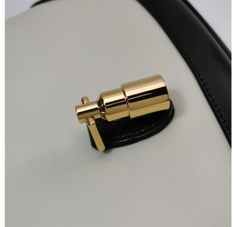 Gucci Jackie 1961 Black & White Leather Bag Small 7