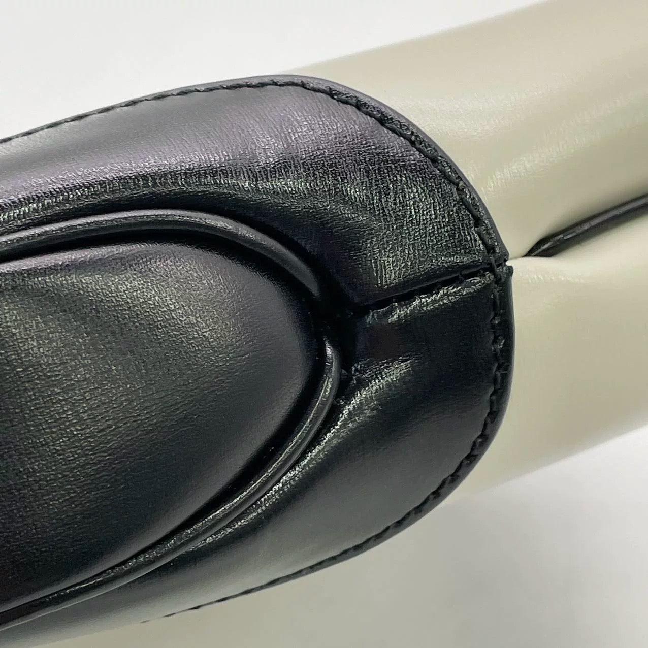 Gucci Jackie 1961 Black & White Leather Bag Small 8