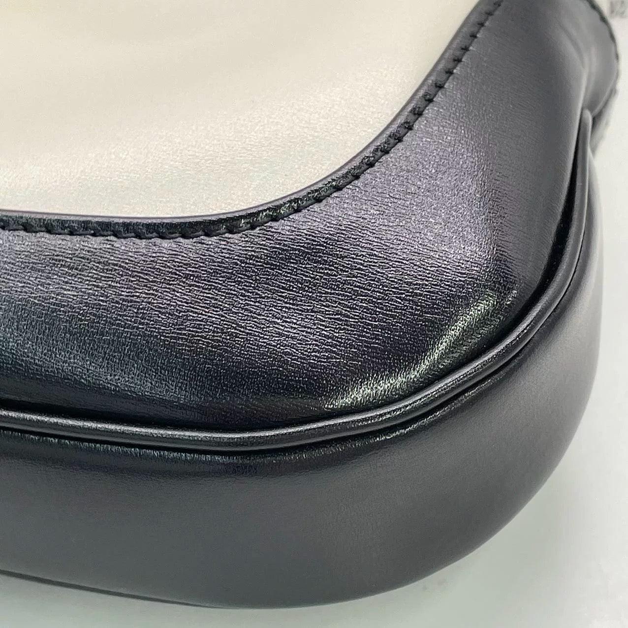 Gucci Jackie 1961 Black & White Leather Bag Small 9