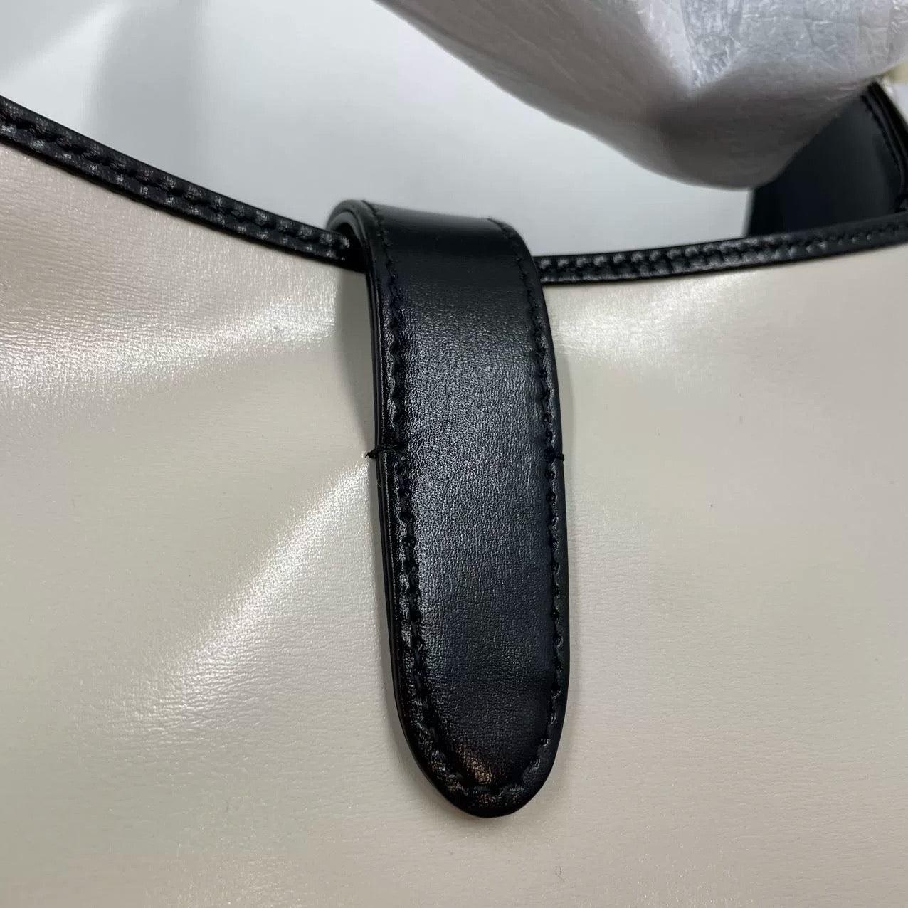 Gucci Jackie 1961 Bolso pequeño de piel blanco y negro 11