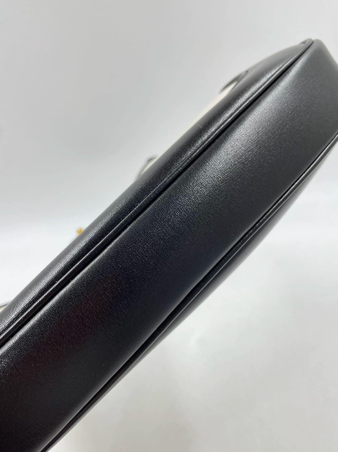 Gucci Jackie 1961 Black & White Leather Bag Small 11