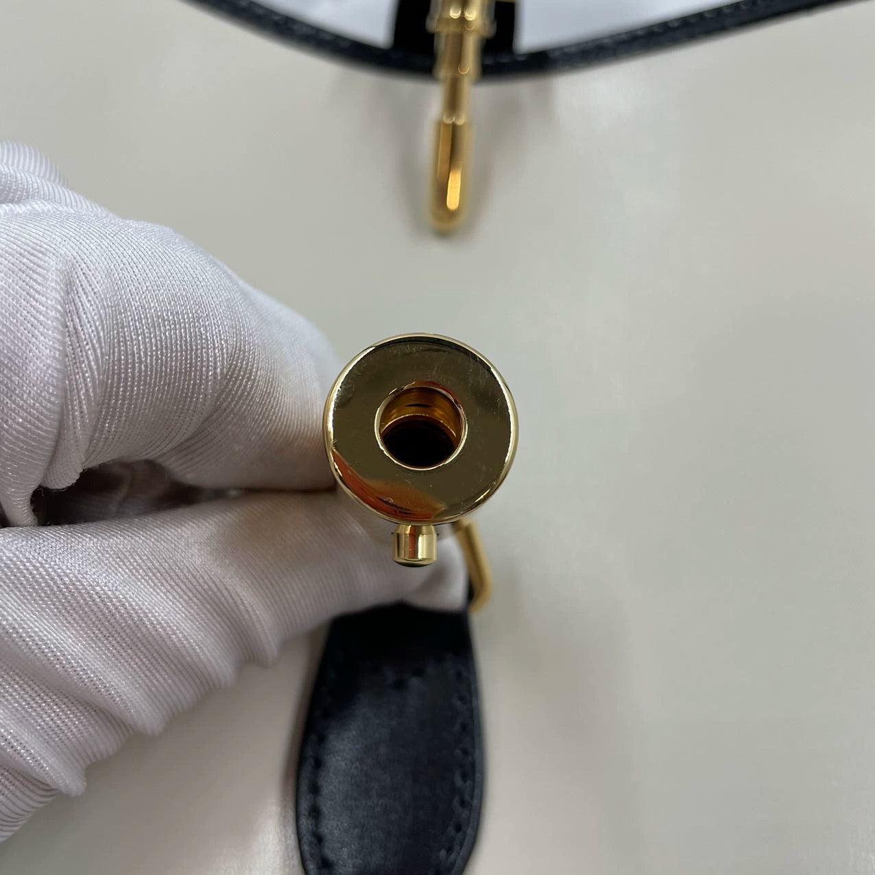 Gucci Jackie 1961 Bolso pequeño de piel blanco y negro 13