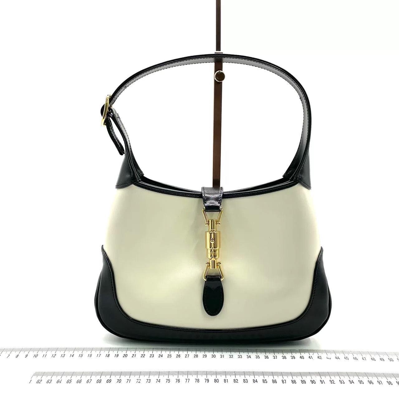Gucci Jackie 1961 Black & White Leather Bag Small In New Condition In AUBERVILLIERS, FR