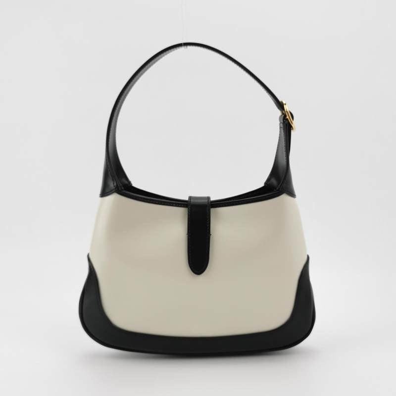 Gucci Jackie 1961 Black & White Leather Bag Small In New Condition In AUBERVILLIERS, FR