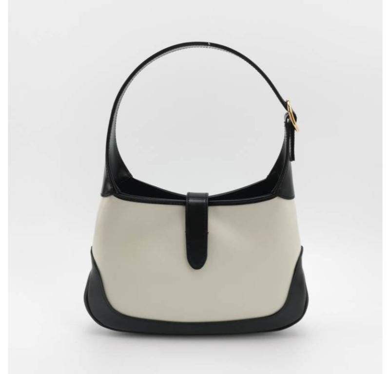 Gucci Jackie 1961 Black & White Leather Bag Small 1